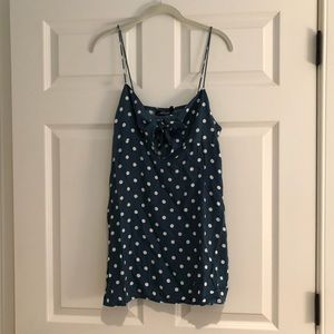 blue and white polka dot dress (revolve)